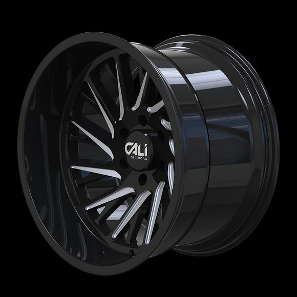 20x12 Cali Off-Road 9114 Purge Gloss Black Milled 8x170 ET-51 Wheel Rim