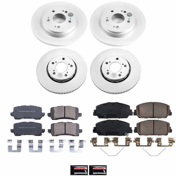 PowerStop Genuine Geomet Coated Rotor and Low-Dust Ceramic Brake Pad Kit