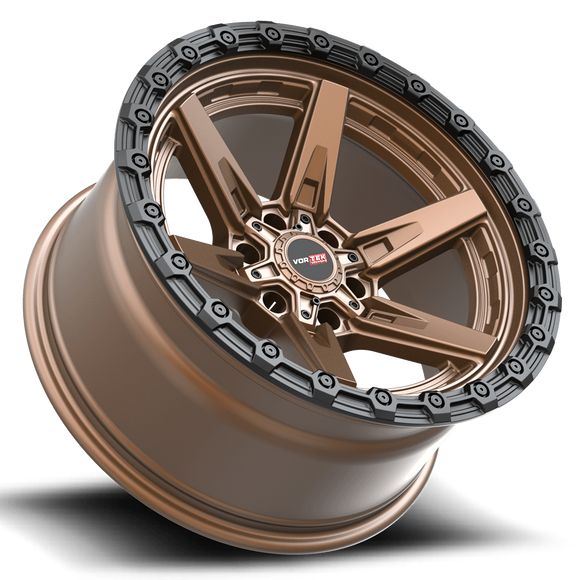 18x9 Vortek VRT-602 Argon Matte Bronze Black Ring 6x135 ET-12 CB106.1 Wheel