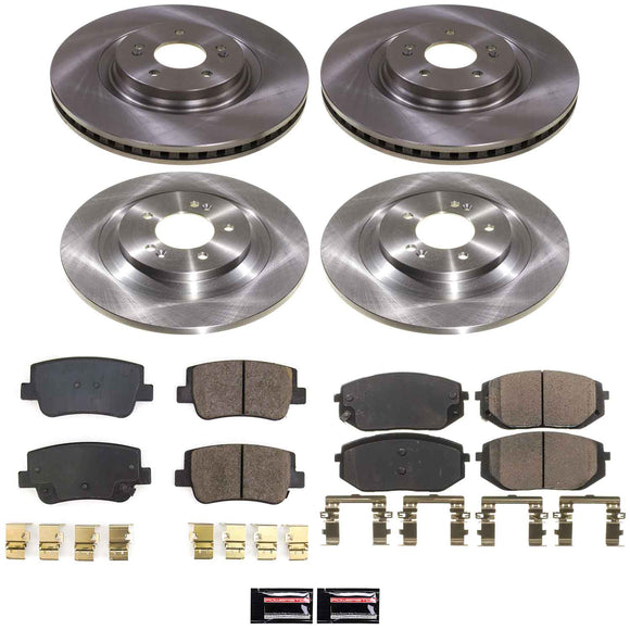 OE Stock Replacement Low-Dust Ceramic Brake Pad and Rotor Kit