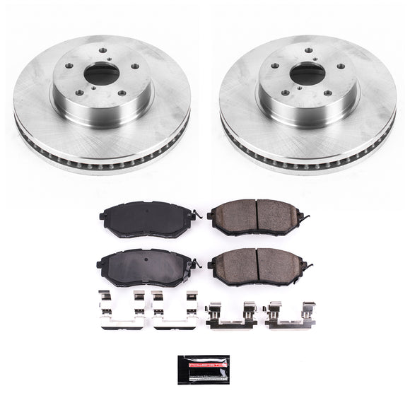 PowerStop OE Stock Replacement Low-Dust Ceramic Brake Pad and Rotor Kit