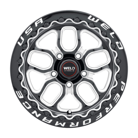 15x10 WELD Performance Laguna Beadlock Black Milled 5x115 ET22 Wheel Rim