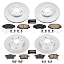 PowerStop Genuine Geomet Coated Rotor and Low-Dust Ceramic Brake Pad Kit