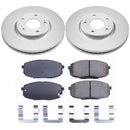 PowerStop Genuine Geomet Coated Rotor and Low-Dust Ceramic Brake Pad Kit