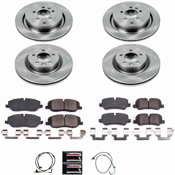 PowerStop OE Stock Replacement Low-Dust Ceramic Brake Pad and Rotor Kit
