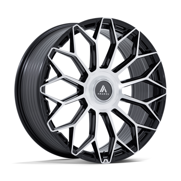 24x10 Asanti AB051 Envoy Gloss Black With Machined Face 5x112 ET35 Wheel