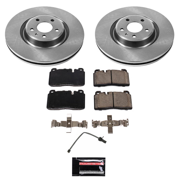 PowerStop OE Stock Replacement Low-Dust Ceramic Brake Pad and Rotor Kit