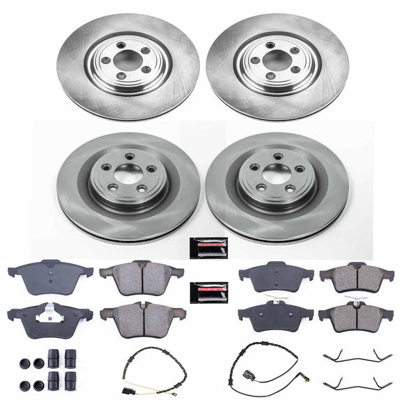 PowerStop OE Stock Replacement Low-Dust Ceramic Brake Pad and Rotor Kit