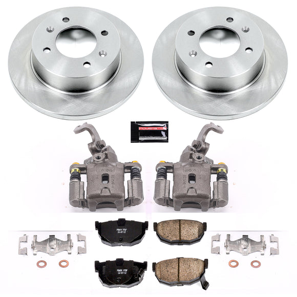 PowerStop OE Stock Replacement Low-Dust Ceramic Brake Pad, Rotor and Caliper Kit