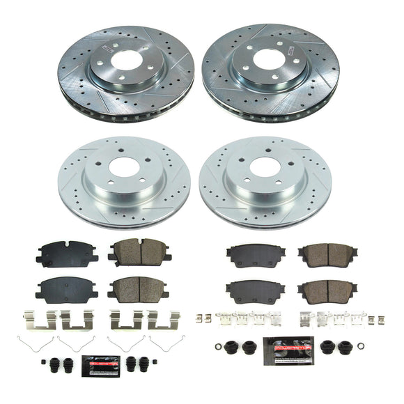 PowerStop Z23 Daily Driver Carbon-Fiber Ceramic Brake Pad and Drilled & Slotted