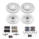 PowerStop Genuine Geomet Coated Rotor and Low-Dust Ceramic Brake Pad Kit
