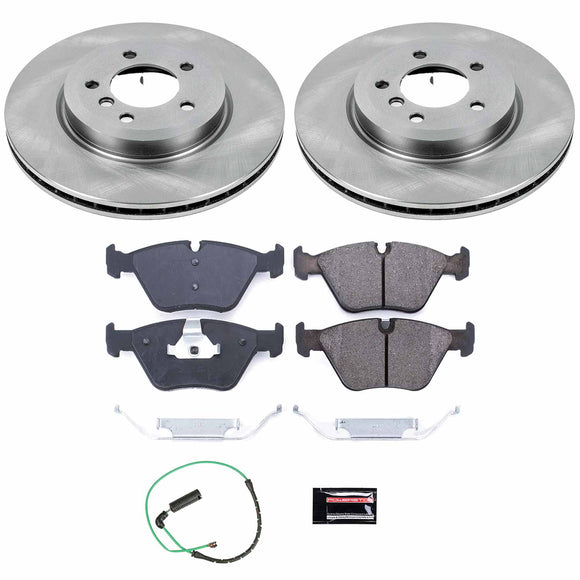 PowerStop OE Stock Replacement Low-Dust Ceramic Brake Pad and Rotor Kit