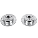 PowerStop Evolution Drilled Slotted Rotors Pair Rear For Lexus ES300