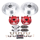 PowerStop Z26 Street Performance Ceramic Brake Pad, Drilled Slotted Rotor, and C