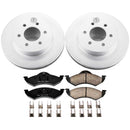 PowerStop Genuine Geomet Coated Rotor and Low-Dust Ceramic Brake Pad Kit