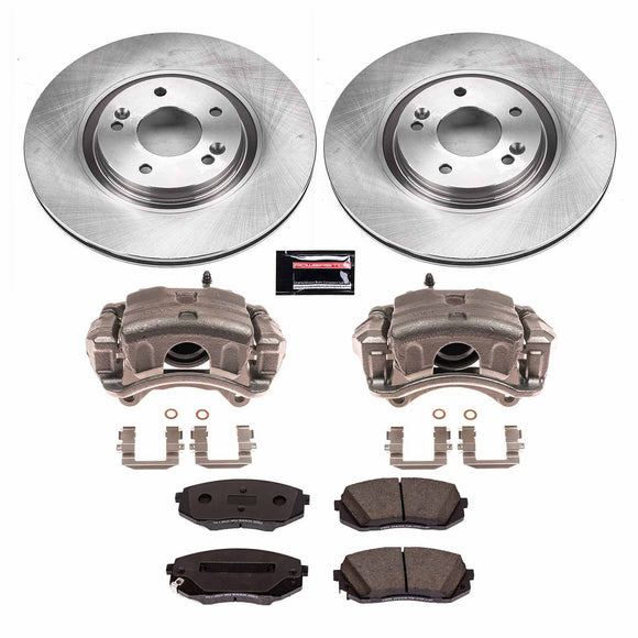 PowerStop OE Stock Replacement Low-Dust Ceramic Brake Pad, Rotor and Caliper Kit