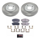 PowerStop Semi-Coated Rotor and Low-Dust Ceramic Brake Pad Kit