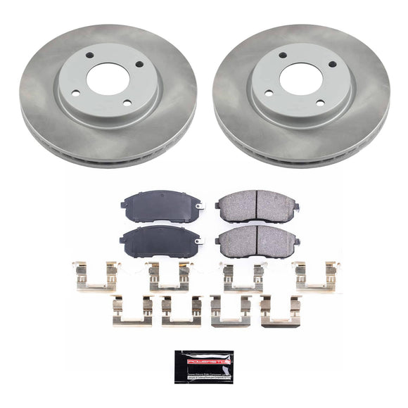 PowerStop Semi-Coated Rotor and Low-Dust Ceramic Brake Pad Kit