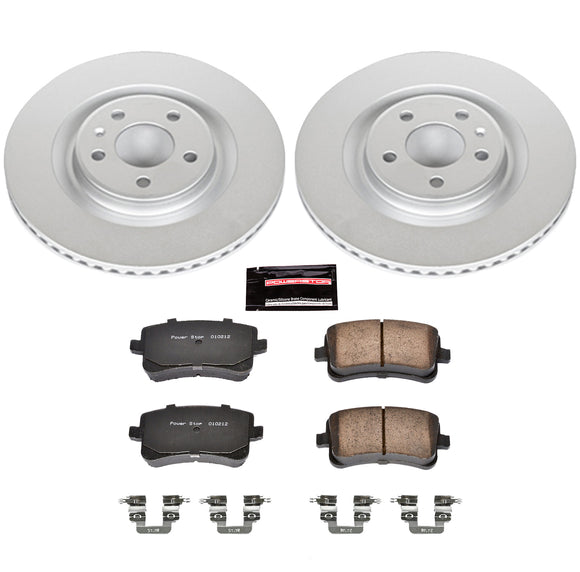PowerStop Genuine Geomet Coated Rotor and Carbon-Fiber Ceramic Brake Pad Kit