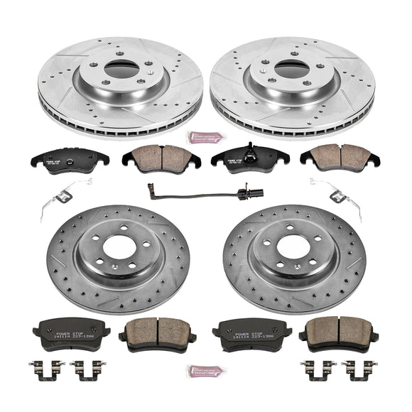 PowerStop Z23 Daily Driver Carbon-Fiber Ceramic Brake Pad and Drilled & Slotted