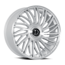 22x9.5 Dolce SESTO Glossy Sliver Brush Face Wheel 6x135 ET35 CB106.2