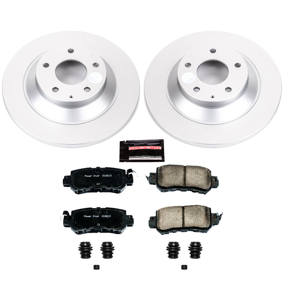 PowerStop Genuine Geomet Coated Rotor and Low-Dust Ceramic Brake Pad Kit
