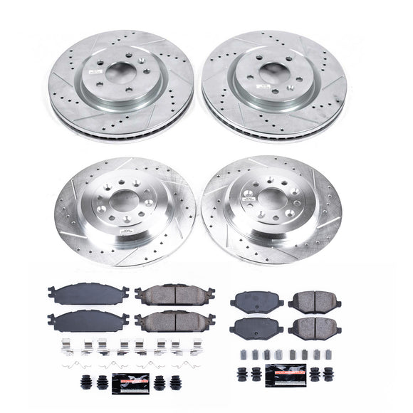 PowerStop Z23 Daily Driver Carbon-Fiber Ceramic Brake Pad and Drilled & Slotted