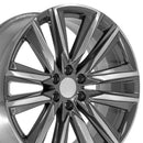 24" Replica CA91 fits Cadillac Escalade 24x10 Gunmetal with Polished Face