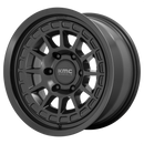 16X8 KMC KM719 CANYON Satin Black 6X139.7 ET0 wheel/rim-3