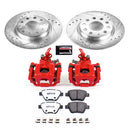 PowerStop Z26 Street Performance Ceramic Brake Pad, Drilled Slotted Rotor, and C