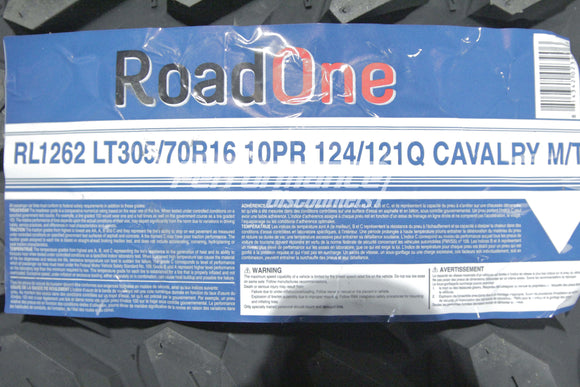 Roadone Cavalry M/T Mud Tire(s) 305/70R16 LRE BSW 124Q 3057016