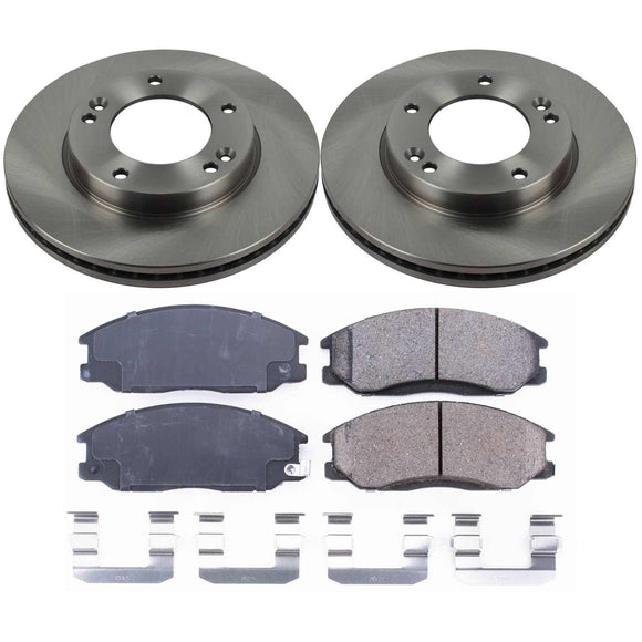 PowerStop OE Stock Replacement Low-Dust Ceramic Brake Pad and Rotor Kit