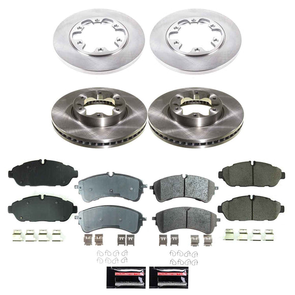 PowerStop OE Stock Replacement Low-Dust Ceramic Brake Pad and Rotor Kit