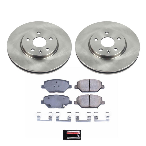 PowerStop OE Stock Replacement Low-Dust Ceramic Brake Pad and Rotor Kit