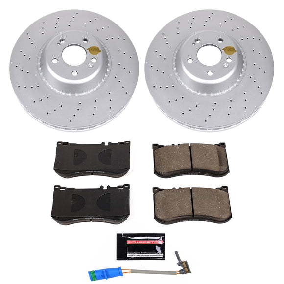 PowerStop Genuine Geomet Coated Rotor and Carbon-Fiber Ceramic Brake Pad Kit