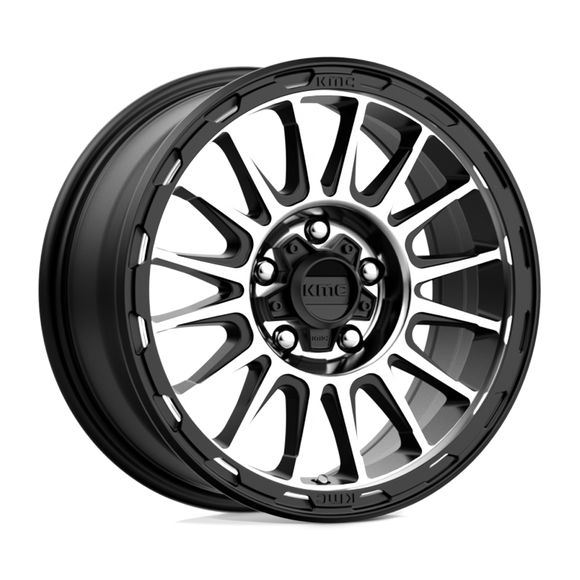 16X8 KMC KM542 Impact Satin Black Machined 5X150 ET0 wheel/rim