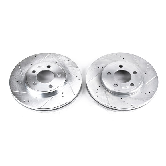 PowerStop Evolution Drilled Slotted Rotors Pair Front For Mercury