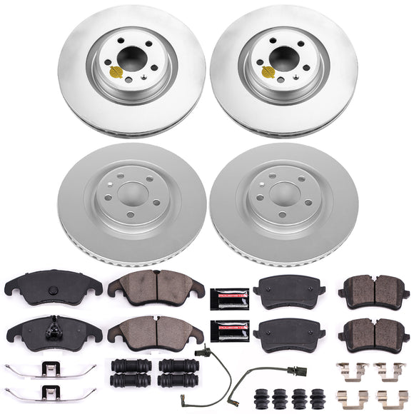 PowerStop Genuine Geomet Coated Rotor and Carbon-Fiber Ceramic Brake Pad Kit