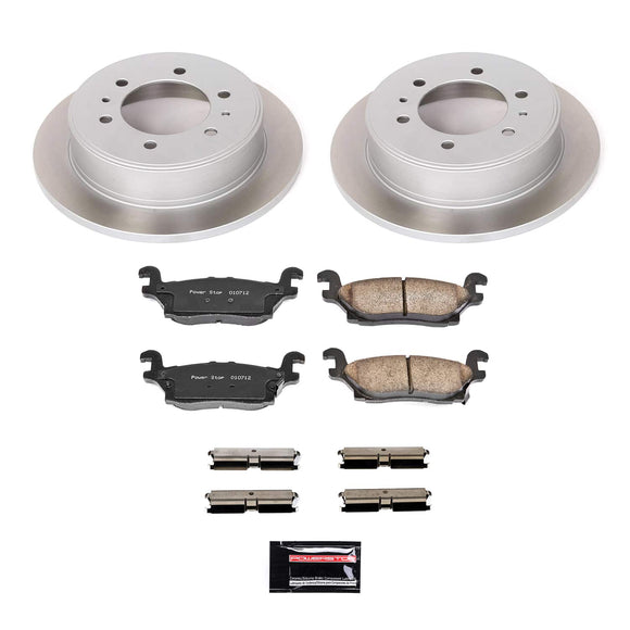 PowerStop Semi-Coated Rotor and Low-Dust Ceramic Brake Pad Kit