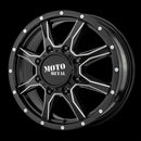 20X8.25 Moto Metal MO995 Satin Black Milled - Front 8X210 ET127 wheel/rim-2