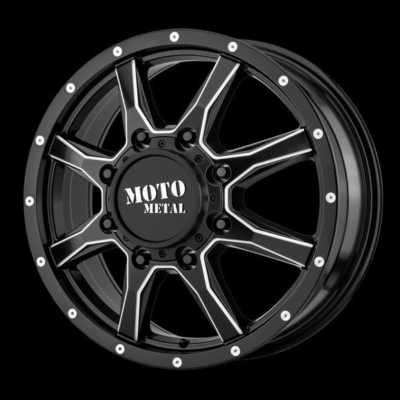 20X8.25 Moto Metal MO995 Satin Black Milled - Front 8X210 ET127 wheel/rim