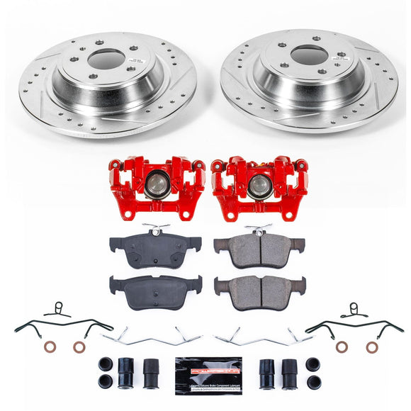 PowerStop Z23 Daily Driver Carbon-Fiber Ceramic Pads Drilled & Slotted Rotor & C