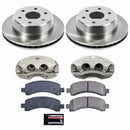 PowerStop OE Stock Replacement Low-Dust Ceramic Brake Pad, Rotor and Caliper Kit