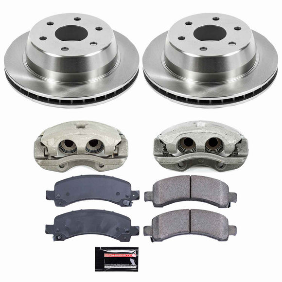 PowerStop OE Stock Replacement Low-Dust Ceramic Brake Pad, Rotor and Caliper Kit
