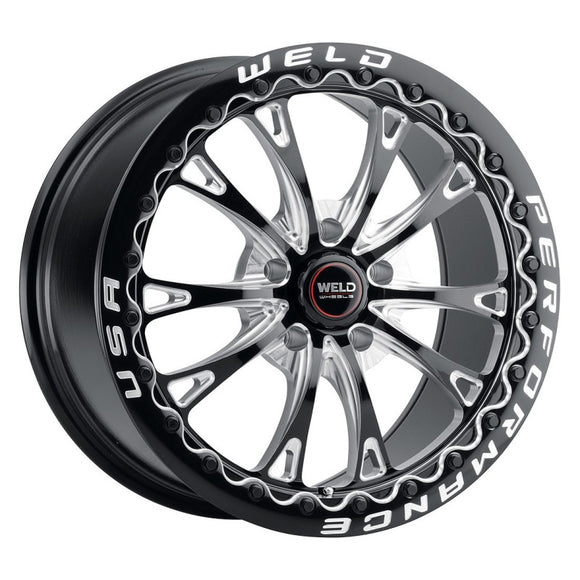 17x11 WELD Performance Belmont Beadlock Black Milled 5x115 ET6 CB78.1 Wheel Rim