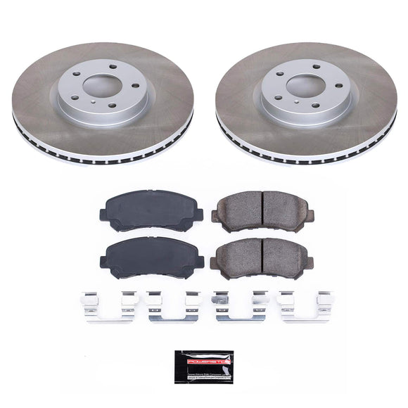 PowerStop Semi-Coated Rotor and Low-Dust Ceramic Brake Pad Kit