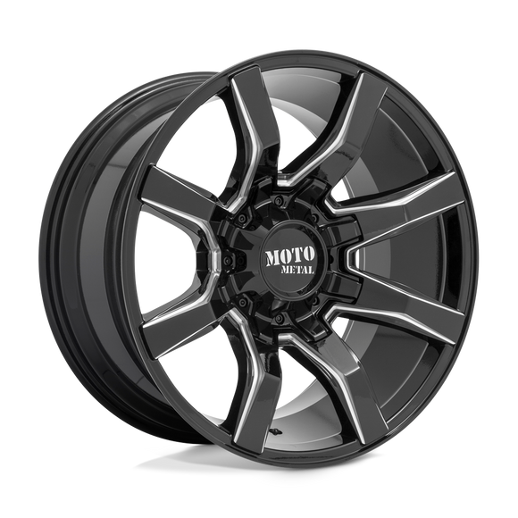 22X10 Moto Metal MO804 SPIDER Gloss Black Milled 8X165.1 ET-18 wheel/rim