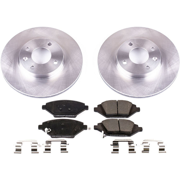 PowerStop OE Stock Replacement Low-Dust Ceramic Brake Pad and Rotor Kit