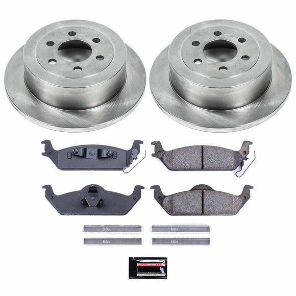 PowerStop OE Stock Replacement Low-Dust Ceramic Brake Pad and Rotor Kit