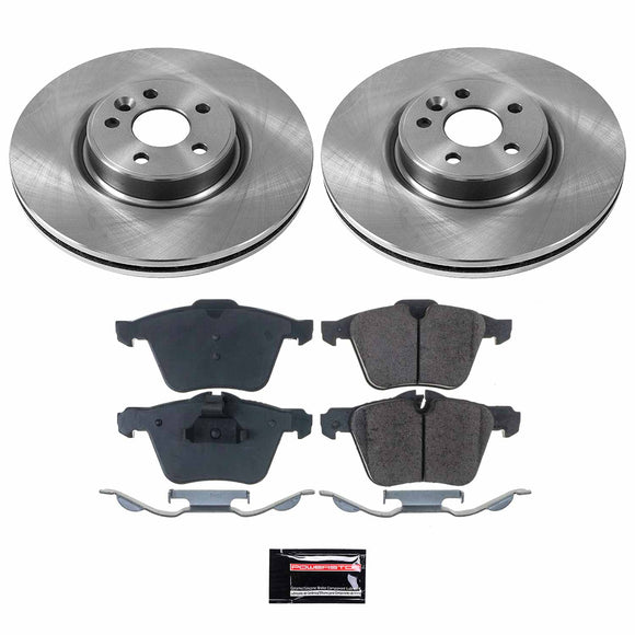 PowerStop OE Stock Replacement Low-Dust Ceramic Brake Pad and Rotor Kit
